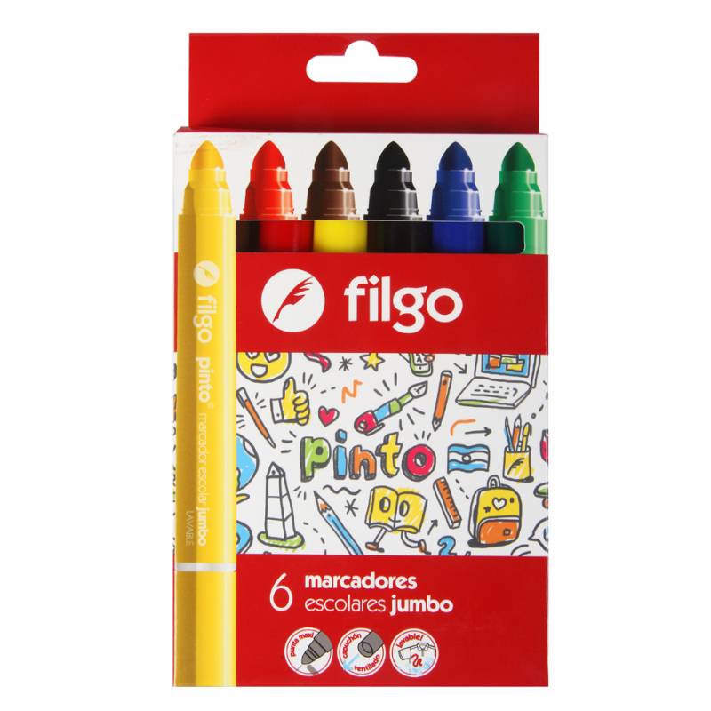 MARCADORES ESC JUMBO X6 EN CAJA