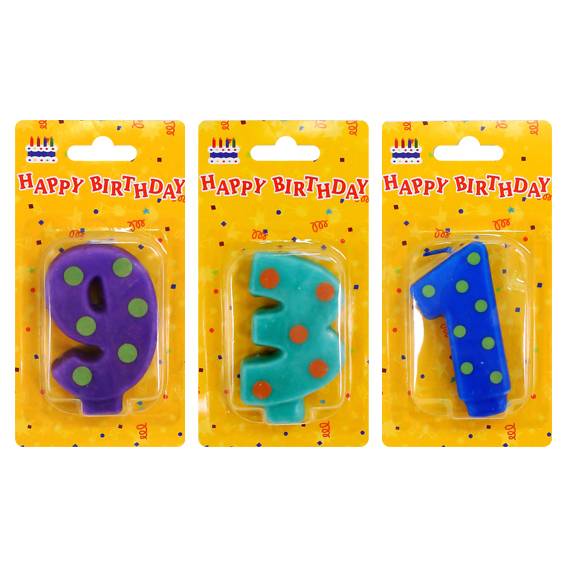 VELAS DE CUMPLE 1-2-3  E/BLISTER 1-2-3