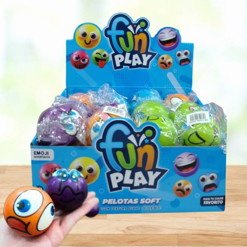 PELOTA SOFT EMOJI    3.5PULG FUN PLAY