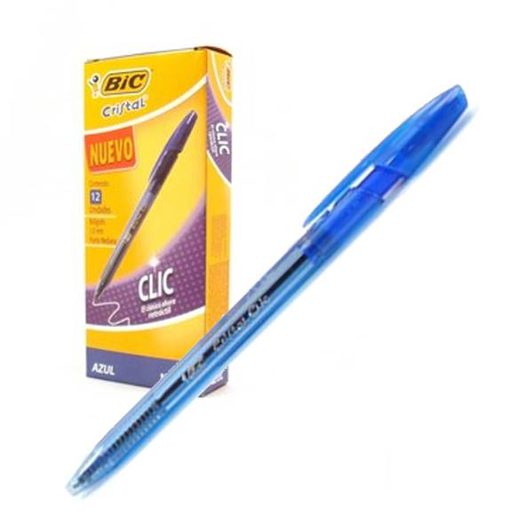 BOLIGRAFO CRISTAL CLIC 1.2 ES AZ