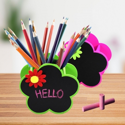 PORTA LAPIZ PIZARRA C/DISEÑO FLOR *