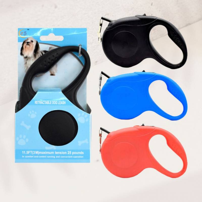 CORREA PET RETRACTIL BL