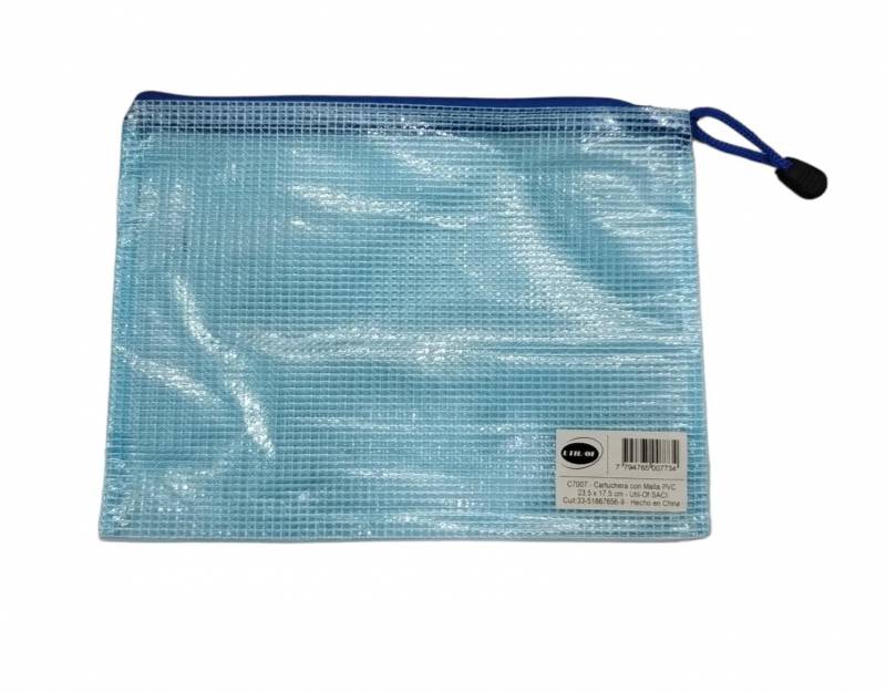 SOBRE C/CIERRE A5 CELESTE