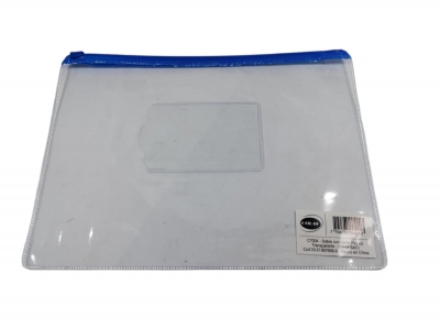 SOBRE C/CIERRE PVC A5 TRANSP 23X17