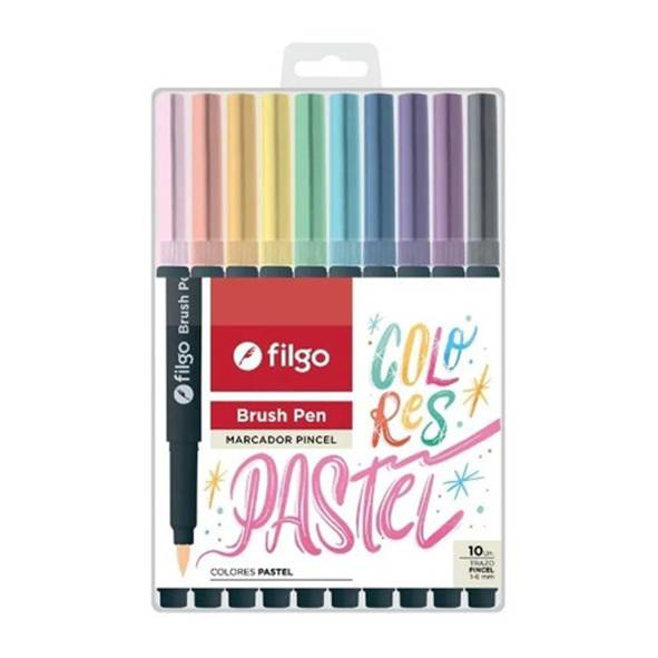 MARCADORES PTA PINCEL X10 PASTEL ESTUCHE