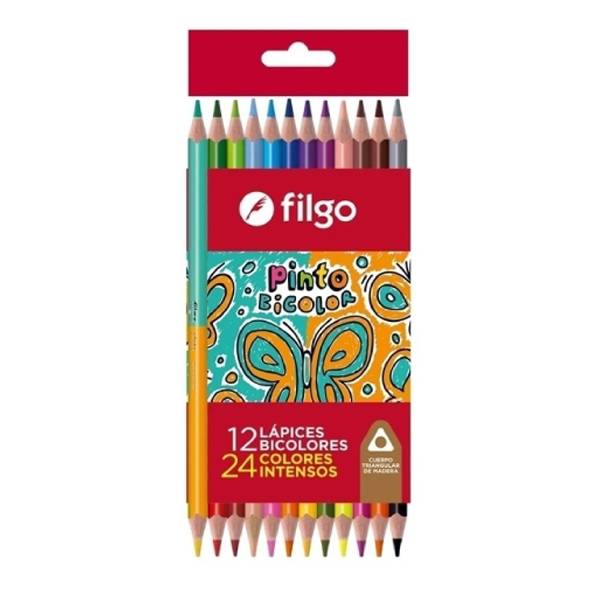 LAPICES PINTO BICOLOR 12/24 ESTUCHE