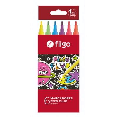 MARCADORES ESC PINTO X6 FLUO ESTUCHE