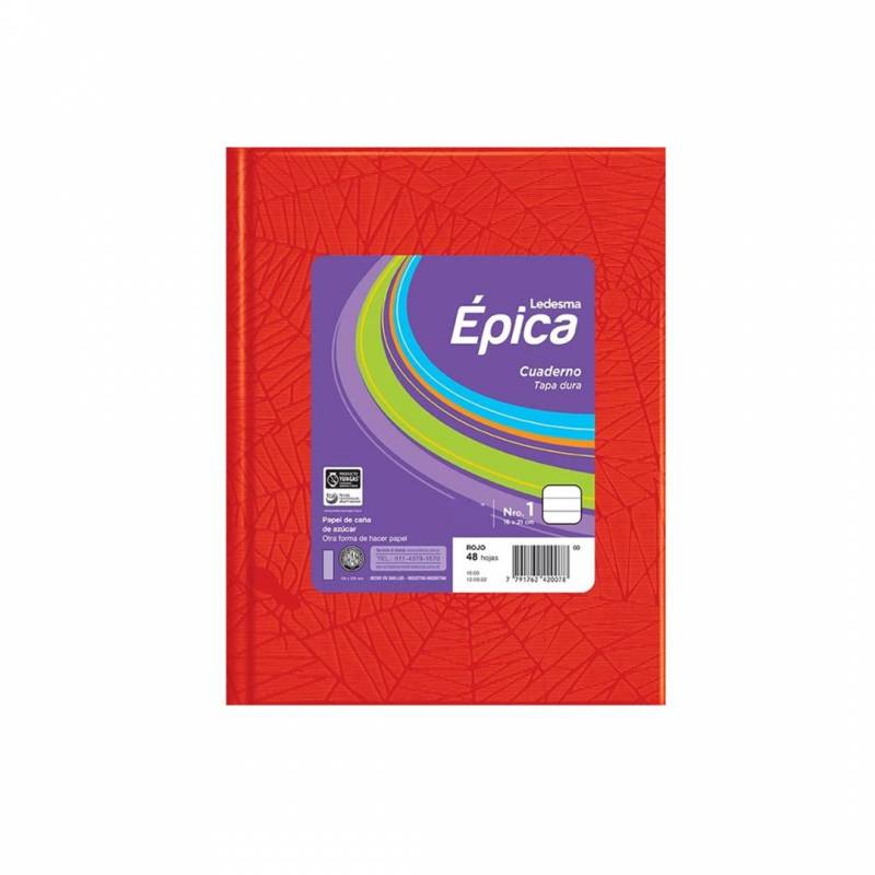 CUAD T/D EPICA 16X21 FORR ROJO 48HJ RAY
