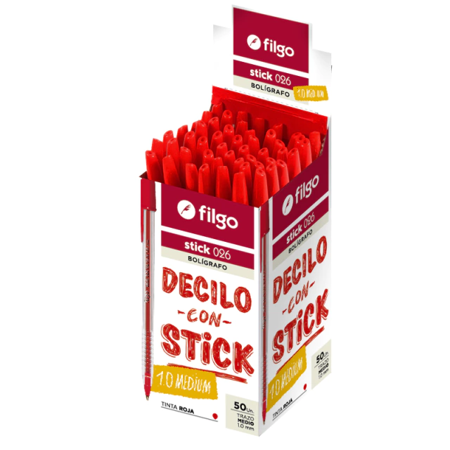 BOLIGRAFO STICK 1.0 ROJO