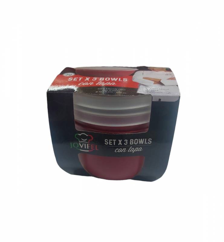 HERMETICOS 12CM BORDO SET X3