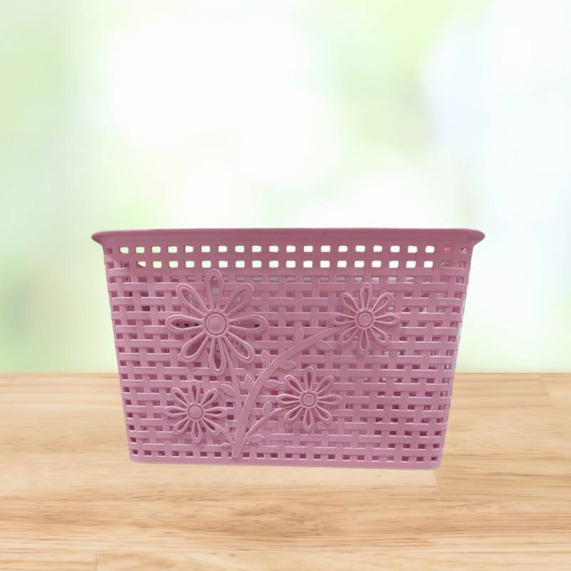 CESTO RATTAN C/FLORES 12L