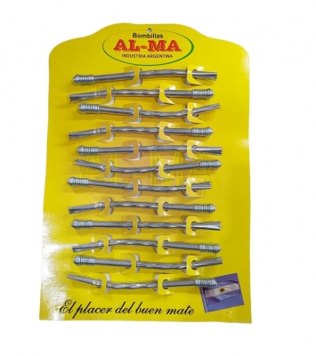 BOMBILLA C/RESORTE  ALUMINIO LARGA X12