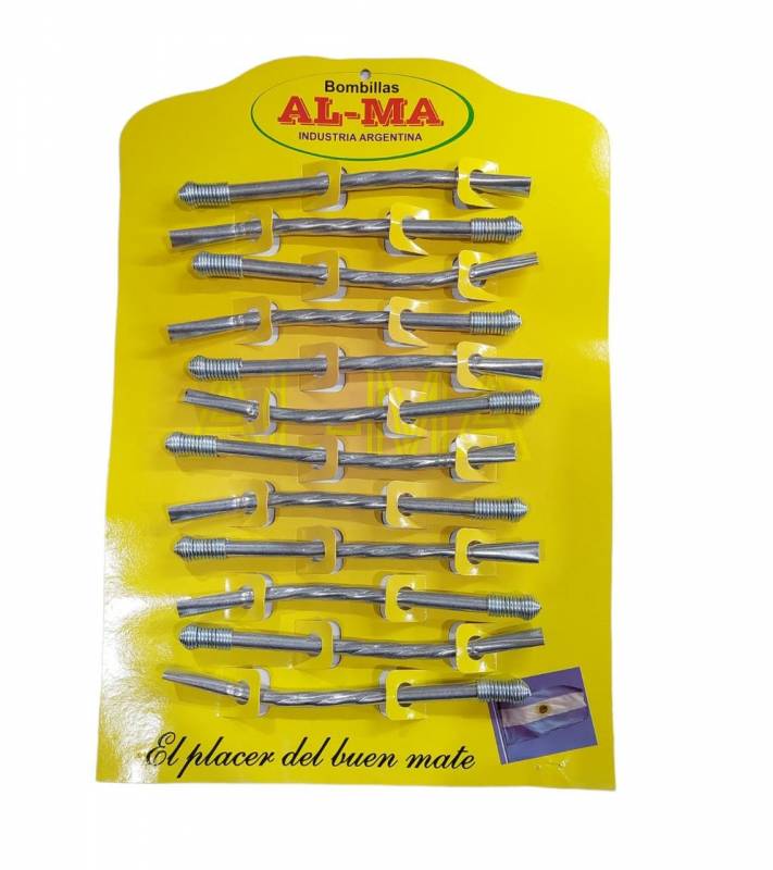 BOMBILLA C/RESORTE  ALUMINIO LARGA X12