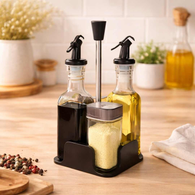 SET ACEITE VINAGRE+ESPECIEROS