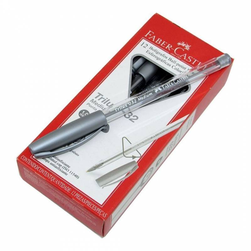 BOLIGRAFO FABER CASTELL TRILUX PLATEADO
