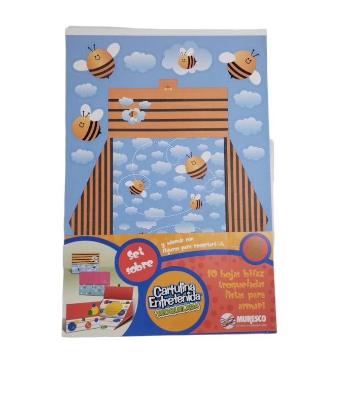 CARTULINA TROQUELADA TARJETA ABEJITASX10