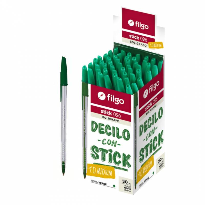 BOLIGRAFO STICK CLASICO 024 1.0 VERDE