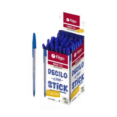 BOLIGRAFO STICK CLASICO 024 1.0 AZUL