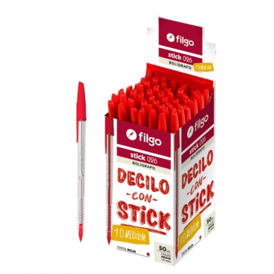 BOLIGRAFO STICK CLASICO 024 1.0 ROJ0
