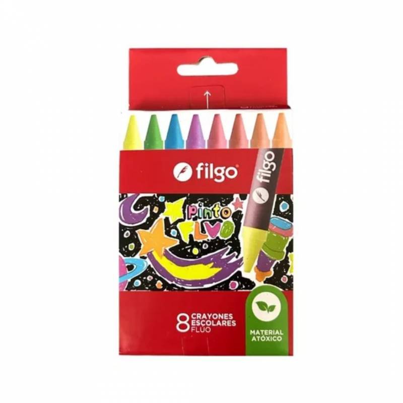 CRAYONES X8 PINTO FLUO