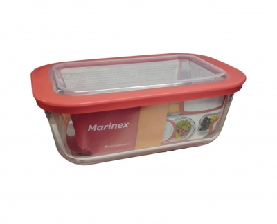 FUENTE RECT 750ML C/TAPA PLAST PRACTICA