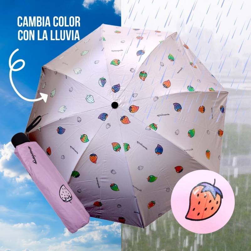 PARAGUAS 58CM CAMBIA COLOR