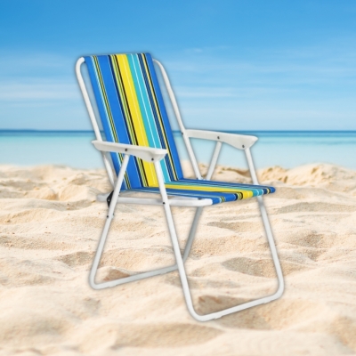 Silla Playera Rayada 44X75X46Cm