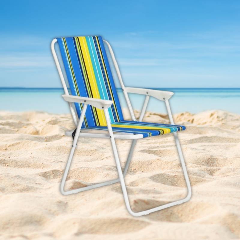 Silla Playera Rayada 44X75X46Cm