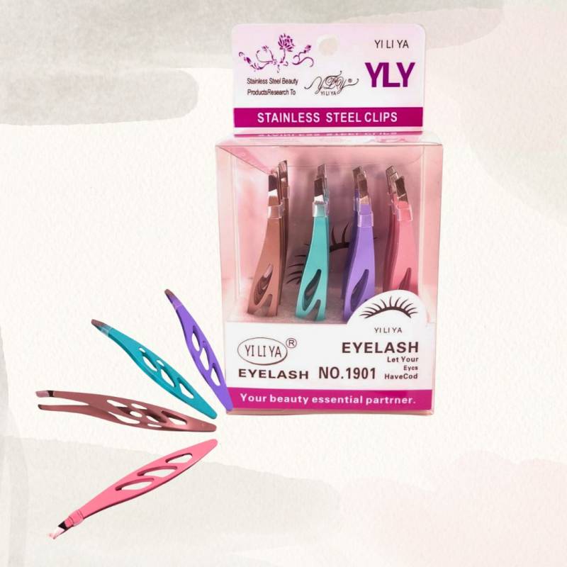 PINZAS PARA DEPILAR  COLORES X 12