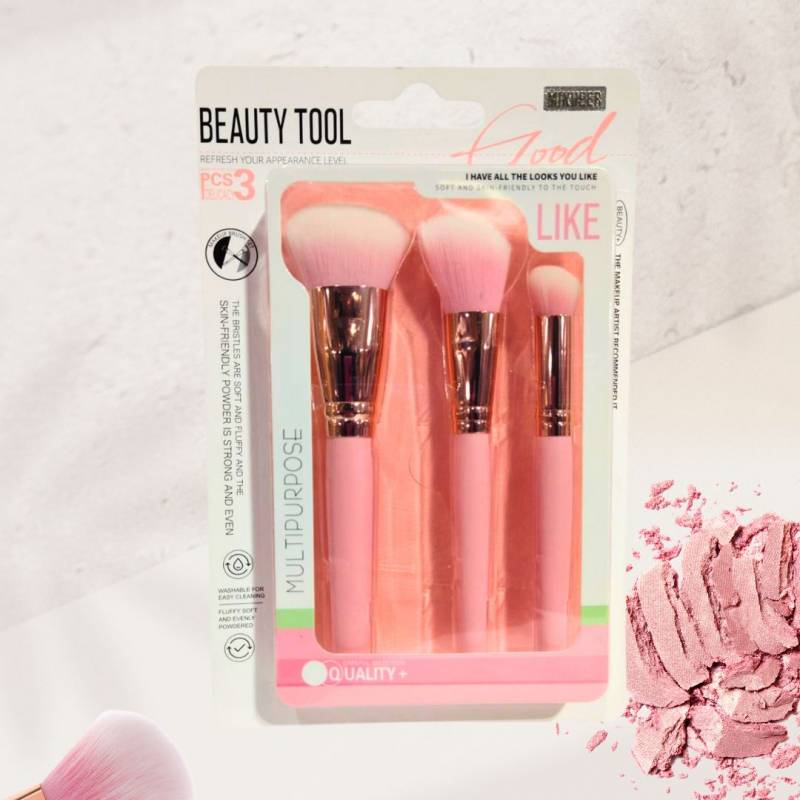 SET X3 DE BROCHAS     MAQUILLAJE