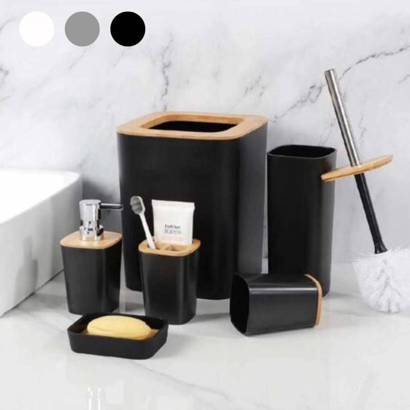 SET DE BAÑO 6 PIEZAS CUADRADO