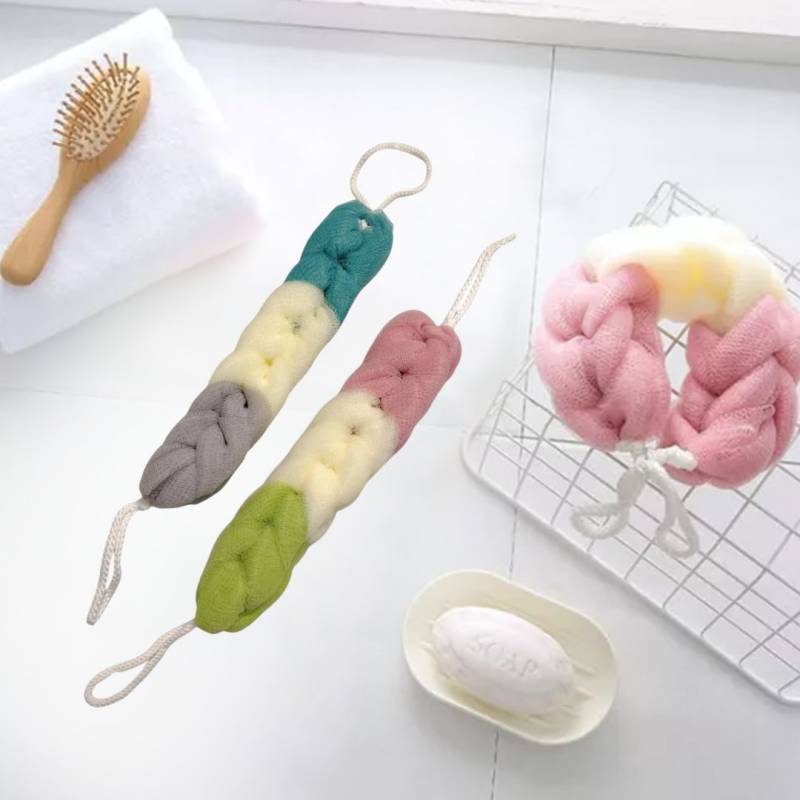 ESPONJA DE BAÑO TRENZA P/COLGAR