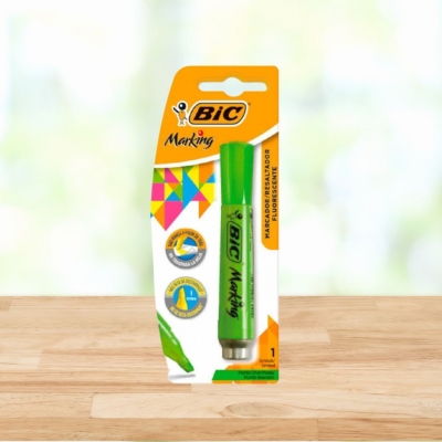 MARCADOR RES MANAOS  VERDE BLISTER X1