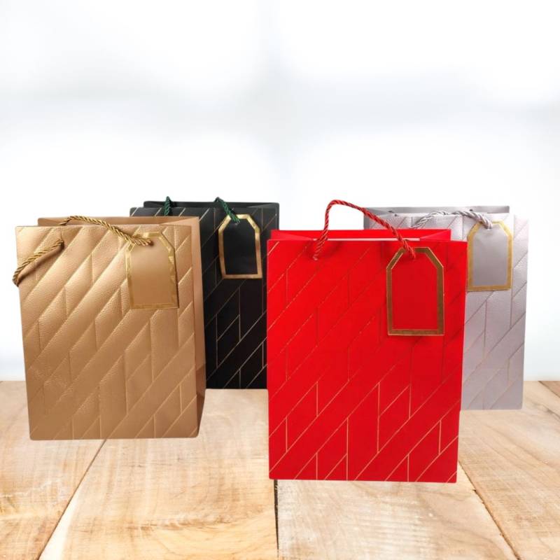 BOLSA DE REGALO     ROMBOS 23X18X10CM
