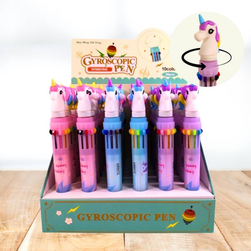 BIROMES DIVERTIDAS  UNICORNIO 10 COLORES