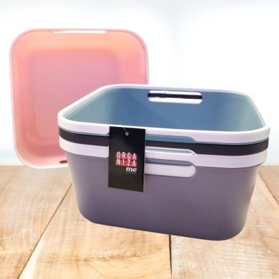 CANASTO PLASTICO    LISO 25X25X12CM
