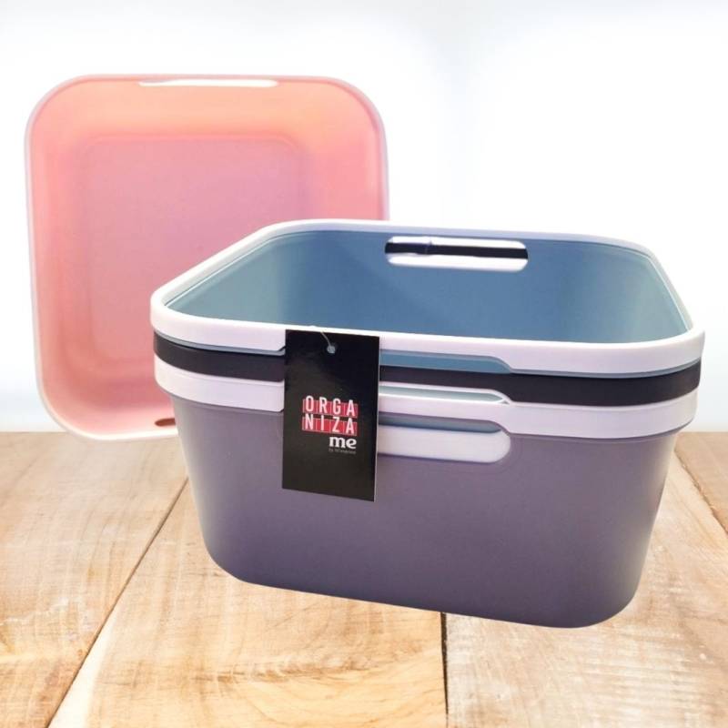 CANASTO PLASTICO    LISO 25X25X12CM