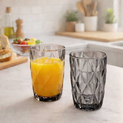 SET VASOS ALTOS X6 NEGRO