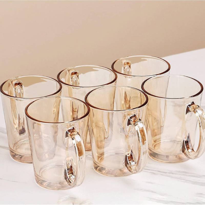 SET TAZAS X6 DORADA EN CAJA 315ML