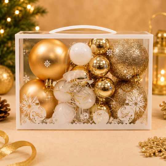 Set Valija Globos Navideños    3-6 Cm  X22