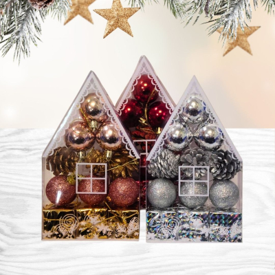 Set  Casita Mix Navideño 5Cm X12