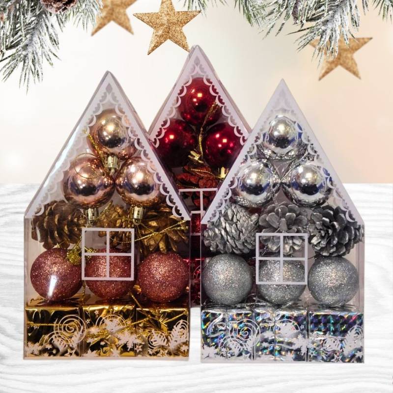 Set  Casita Mix Navideño 6Cm X12