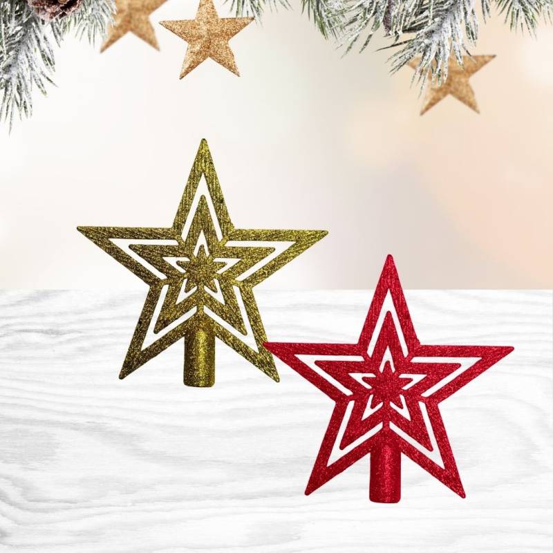 Puntal Estrella Navidad Calada 15X15Cm