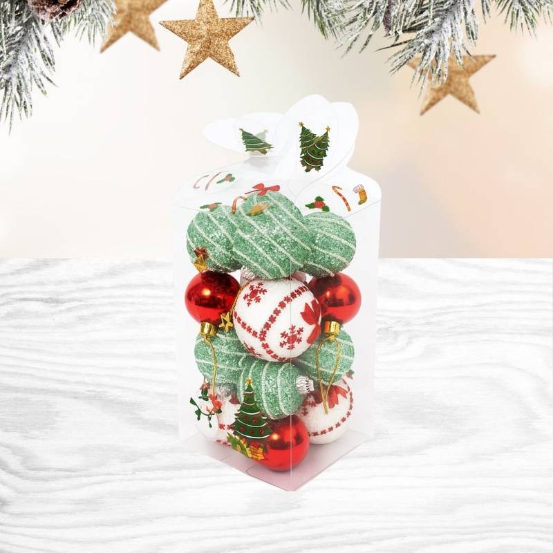 Set Globos Navideños  3-4-5 Cm X 6