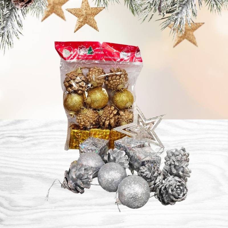 Adorno Mix  Navidad  14*11Cm  X12  + Estrella