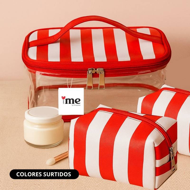 PORTACOSMETICOS     SET X3 22*16*9CM