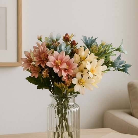 FLORES DECORATIVAS   RAMO X5 32CM