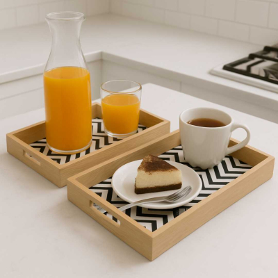 SET BANDEJAS X 2     40*30CM 34*24CM
