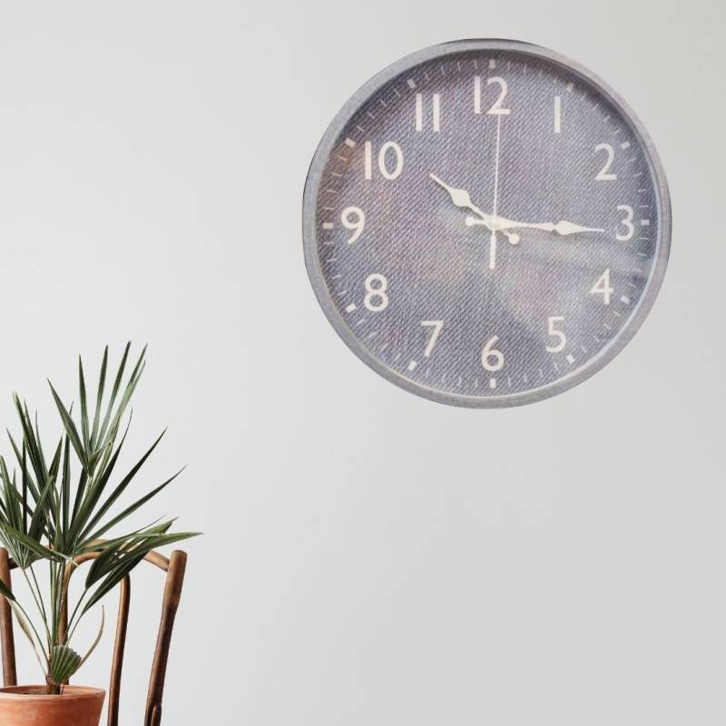 RELOJ DE PARED FONDO AZUL 30CM