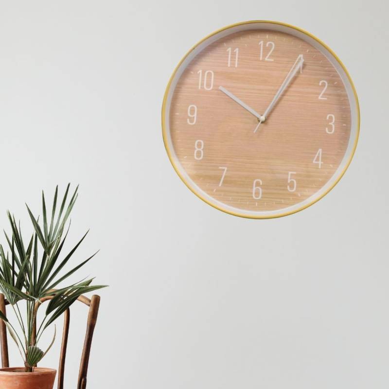 RELOJ DE PARED SIMIL MADERA 30CM